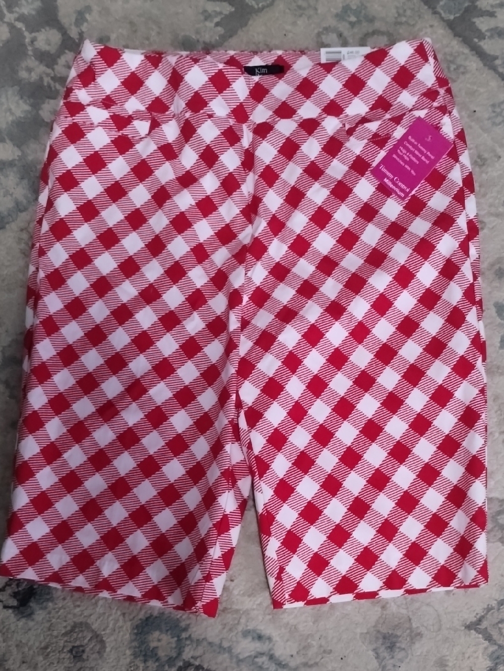 Kim Rogers Red and White Gingham Women's Shorts